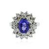 Image 3 : 14KT White Gold 2.03ct Tanzanite and Diamond Ring