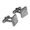 Image 2 : Sterling Silver Textured Cuff Links (Square)