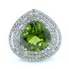 Image 1 : TSAVORITE 0.28CT / PERIDOT 12.47CT, 18KW/Y/G10.55GRAM / DIAMOND 2.83CT