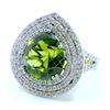 Image 2 : TSAVORITE 0.28CT / PERIDOT 12.47CT, 18KW/Y/G10.55GRAM / DIAMOND 2.83CT