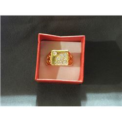 MEN'S GOLD PLATED RING (L688-16)