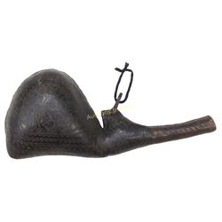 A PERSIAN BARUTDAN POWDERHORN
