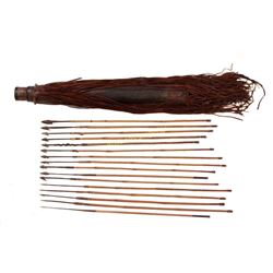 A WEST AFRICAN QUIVER AND ARROWS