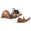 Image 1 : A MATCHING PERSIAN BARUTDAN POWDERHORN AND PRIMER