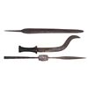 Image 1 : A BEJA DAGGER AND TWO SPEARHEADS