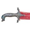 Image 2 : A RARE INDIAN ENAMELED SILVER SHAMSHIR SWORD