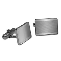 Sterling Silver Textured Cuff Links (Rectangle)