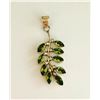 Image 1 : Sterling Silver .925 Leaf Design Lemon Quartz Pendant 10.0g Dim.18x45mm