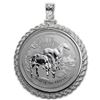 Image 2 : 2014 1/2 oz Silver Horse Pendant (Screw-Top Rope Bezel)