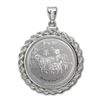 Image 1 : 2015 1/2 oz Silver Goat Pendant (Screw-Top Rope Bezel)