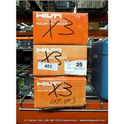 HILTI TOGGLER BOLT HOLLOW WALL ANCHOR