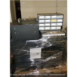 PALLET: BOLT BINS (22X THE MONEY) 64035(3) 64016 64055(15) (print sequence:) 64203(3)