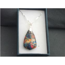 JASPER PENDANT AND CHAIN (L718 - 3)
