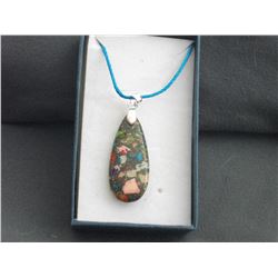 JASPER PENDANT AND CHAIN (L718 - 4)