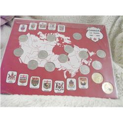 CANADA 1867-1992 QUARTER SET WITH TWO LOONIES