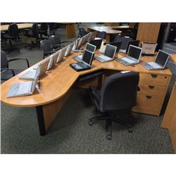 MAPLE BULLET TOP L-SHAPE EXECUTIVE DESK (RH)