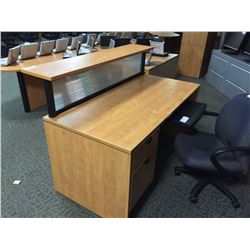 MAPLE 66'' RECEPTION DESK