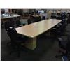 Image 1 : MAPLE 14' BOARD ROOM TABLE WITH INTEGRATED DATA AND POWER ROUTING
