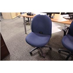 HAWORTH ACCOLADE BLUE MID BACK EXECUTIVE CHAIR-NO ARMS