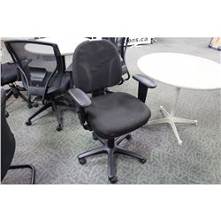 BLACK MULTI LEVER ADJUSTABLE ARM TASK CHAIR