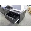 Image 2 : HAWORTH PREMISE CHARCOAL GREY 2 DRAWER LATERAL FILE CABINET