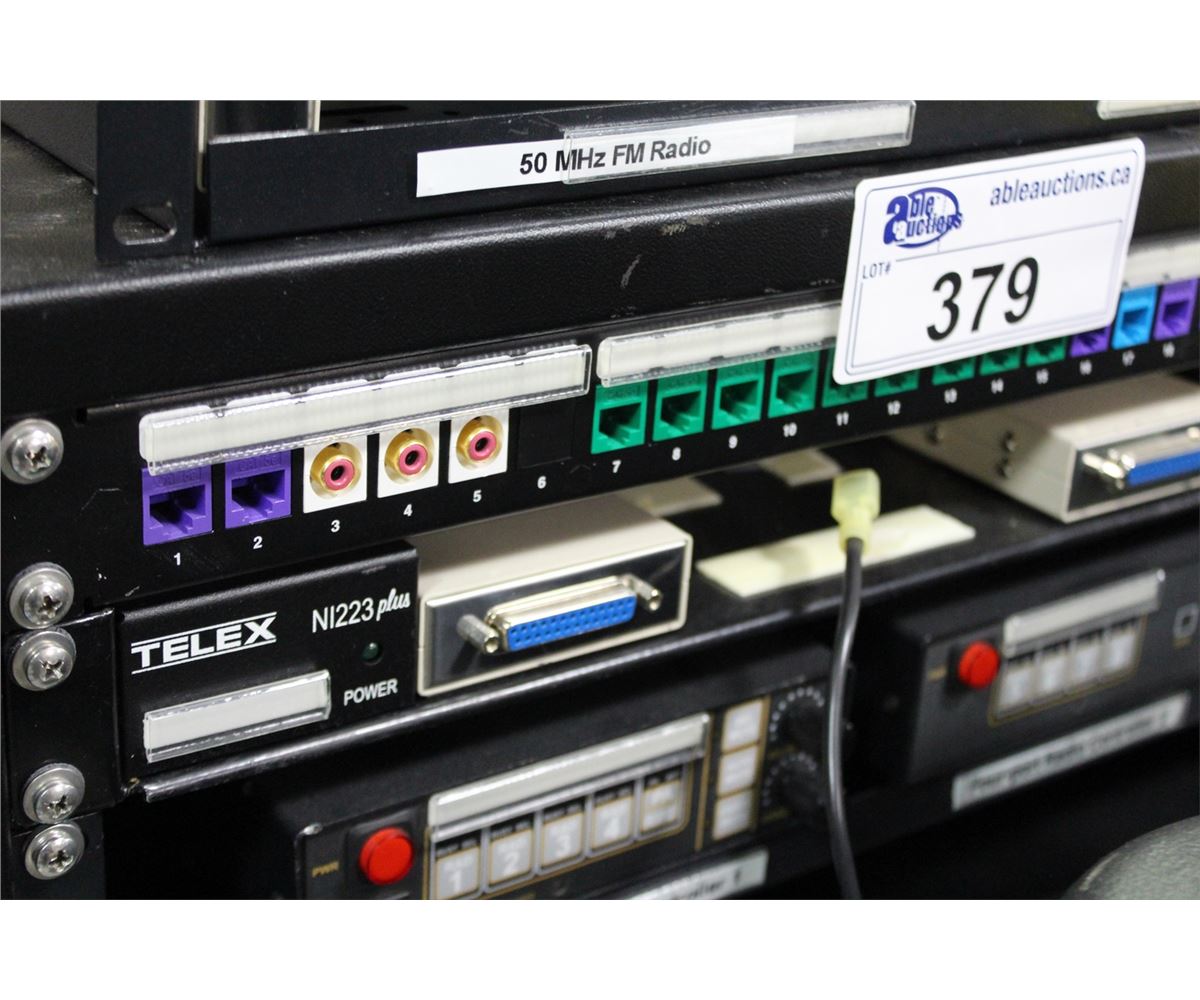 5 UNIT RACK OF RADIO, NETWORK, TELEPHONE AND OTHER COMMUNICATION ...