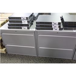 HAWORTH PREMISE GREY 2 DRAWER LATERAL FILE CABINET