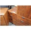 Image 1 : AUTUMN MAPLE 3 DRAWER MOBILE PEDESTAL
