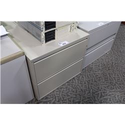 GREY 2 DRAWER LATERAL FILE CABINET