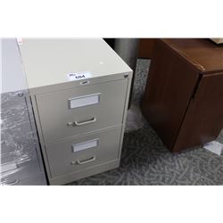 BEIGE LEGAL SIZE 2 DRAWER VERTICAL FILE CABINET