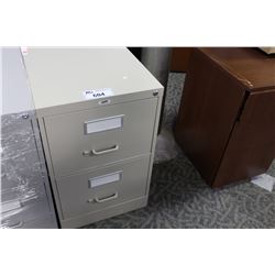 BEIGE LEGAL SIZE 2 DRAWER VERTICAL FILE CABINET