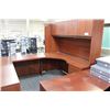 Image 2 : CHERRY U-SHAPE EXECUTIVE DESK W/ HUTCH