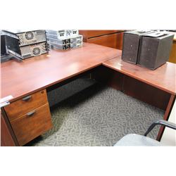 CHERRY L-SHAPE EXECUTIVE DESK (RH)