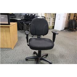 BLACK MULTI LEVER ADJUSTABLE ARM TASK CHAIR