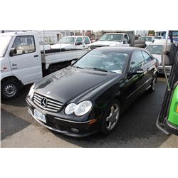 2003 MERCEDES CLK 500, 2 DR SEDAN, BLACK, VIN # WDBTJ75JX3F055172