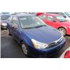 Image 2 : 2008 FORD FOCUS, 2DR SEDAN, BLUE, VIN # 1FAHP32N58W271479