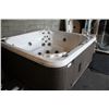 Image 2 : BIRCH BAY SPA, STERLING SILVER, 7 PERSON HOT TUB. 40 JETS, BROWN CABINET, OZONE SYSTEM INSTALLED,