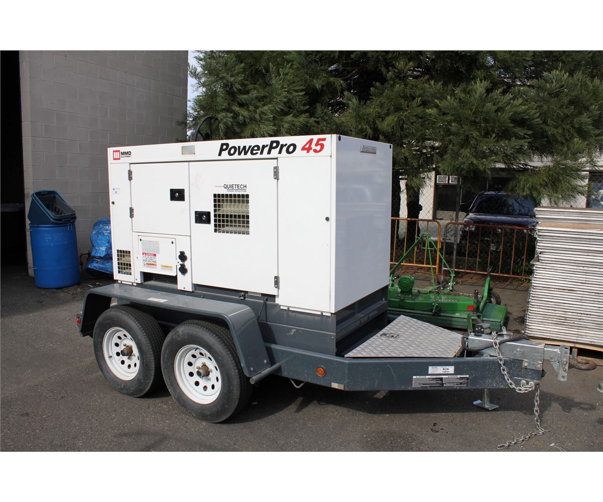 Powerpro Generators MMD POWERPRO 45 MODEL SDG45S GENERATOR SN#1338B10204 OUTPUT 45KVA ...