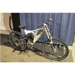 WHITE HEAD 24 SPEED  FULL SUSPENSION MOUNTAIN BIKE WITH FRONT DISC BRAKES