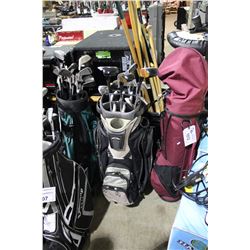 BAG OF ASSORTED GOLF CLUBS