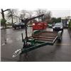 Image 2 : 1989 AG IND 14' FLATDECK TRAILER WITH MANUAL CRANE  VIN 2C9116EDXK2081102