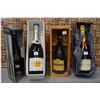 Image 1 : Three bottles of  champagne and a bottle of Port  including Moet and Chandon Brut Imperial French ch