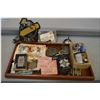 Image 1 : Selection of collectibles including RCAF collectible pins, badges and military related paperwork, em