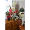 Image 1 : Selection of eight silk plants including table top pieces and one large floor display