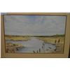 Image 2 : Two framed watercolours including a marsh scene 13 1/2" X 21 1/2" and "The Barron River Pools ONT" 1