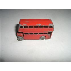 VINTAGE DIECAST TOY DOUBLE-DECKER BUS STAMPED *LESNEY ENGLAND*!! TOY CAME OUT OF SAFE BOX!!