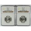 Image 1 : 2 1948-S WASHINGTON QUARTERS NGC MS-66