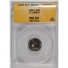 Image 1 : 1891 SEATED LIBERTY DIME ANACS MS 60 DETAILS
