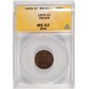 Image 1 : 1909 INDIAN CENT ANACS MS 62