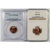 Image 1 : ONE CENT: 1944-S PCGS MS65 RED & 1944-D NGC MS66 RED